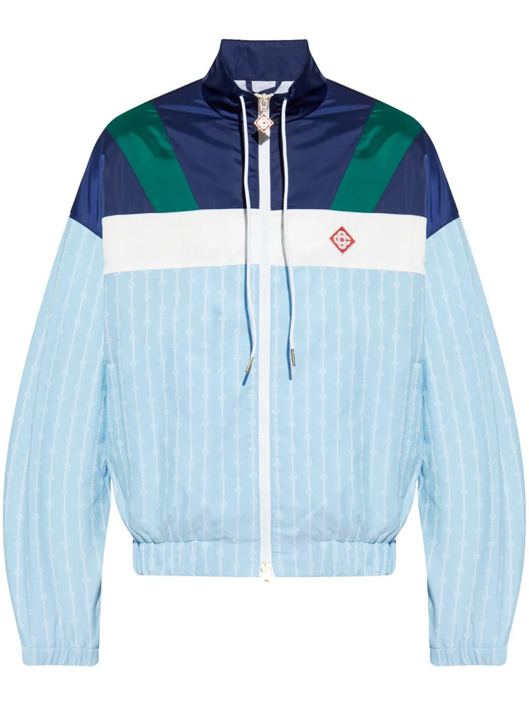 Trainingsjacke mit Nadelstreifenmuster 