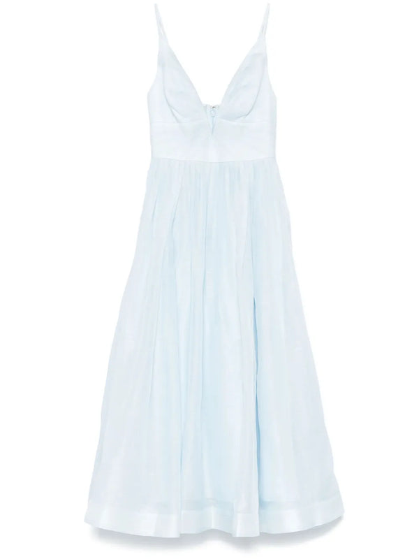 Illuminate V-neck midi dress
