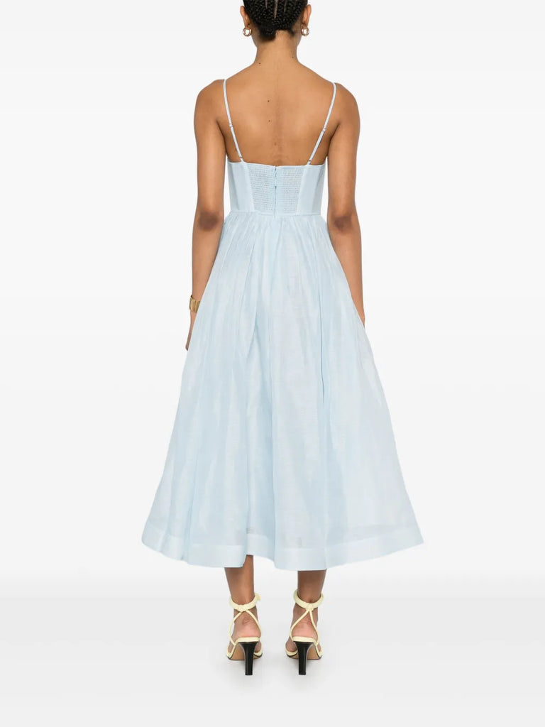 Illuminate V-neck midi dress
