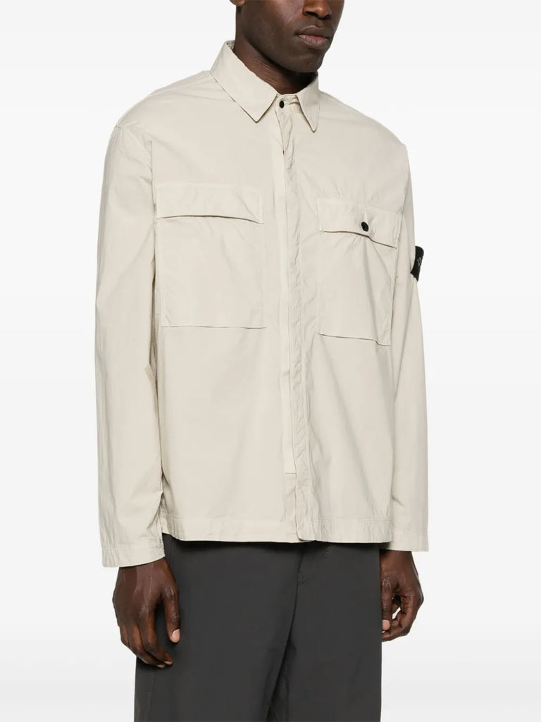 Compass-badge overshirt