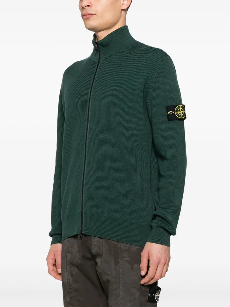 Compass-badge sweater