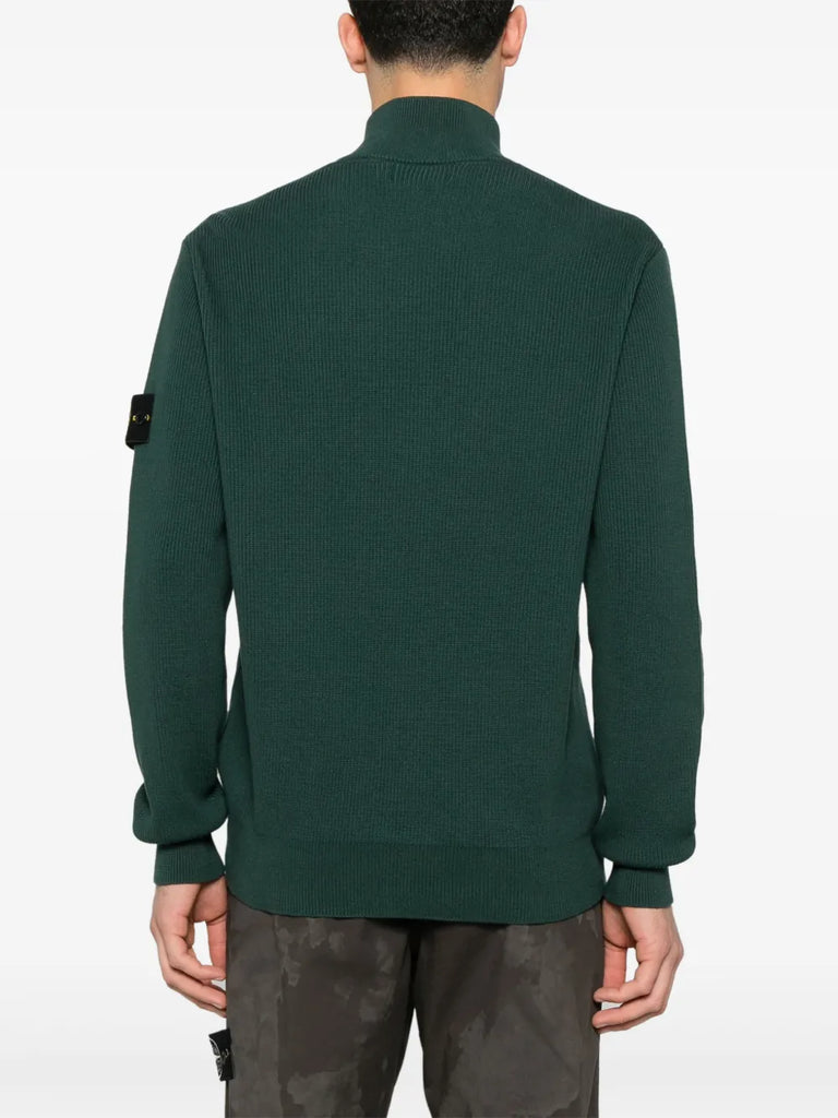 Compass-badge sweater