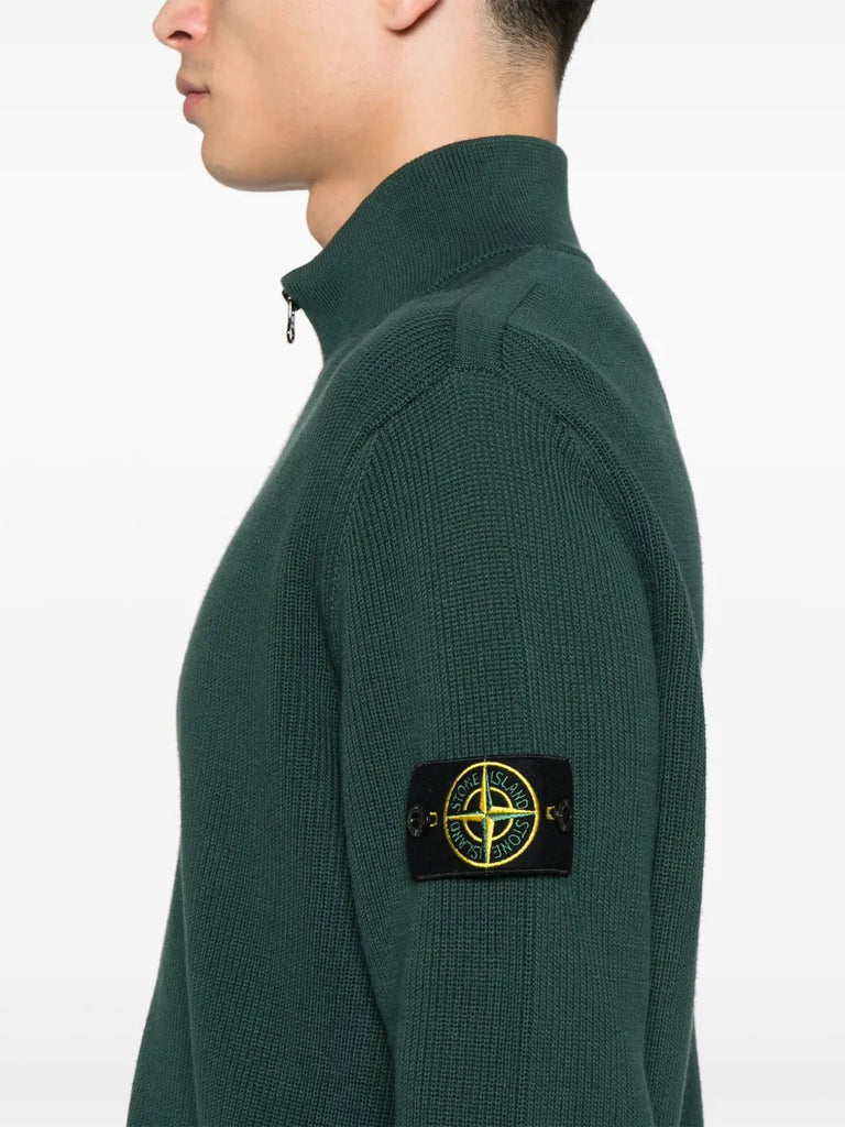 Compass-badge sweater