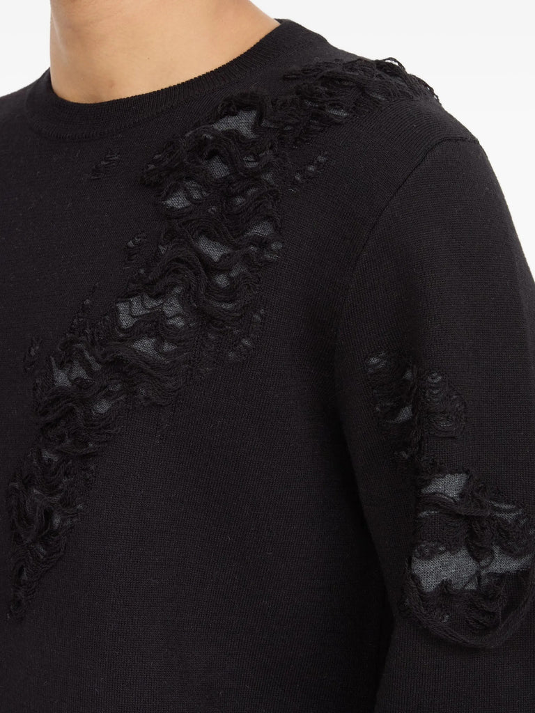 distressed sweater