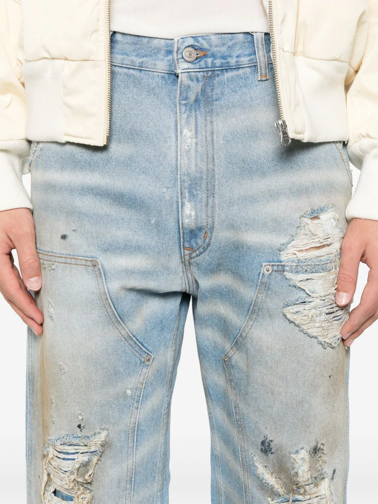 distressed jeans