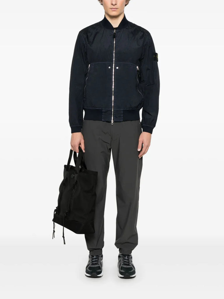Compass-badge bomber jacket
