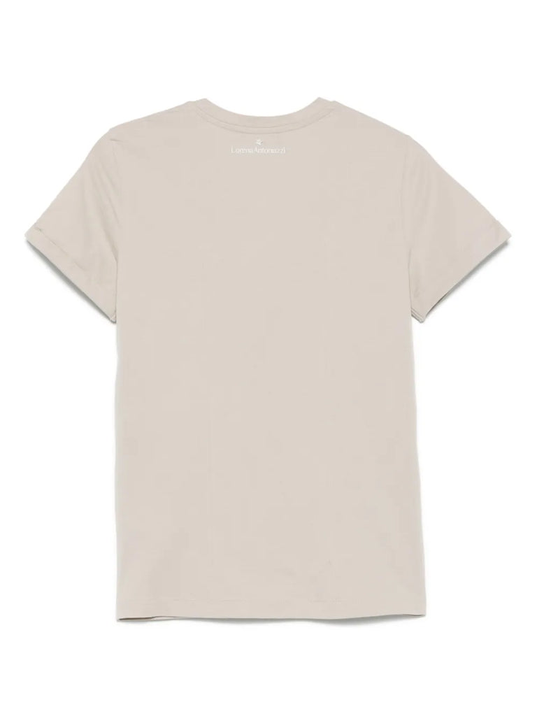 star-appliqué T-shirt