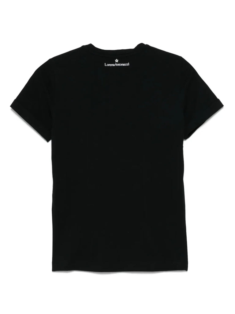 star-appliqué T-shirt