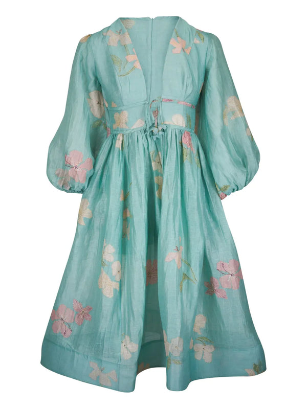 floral-print dress