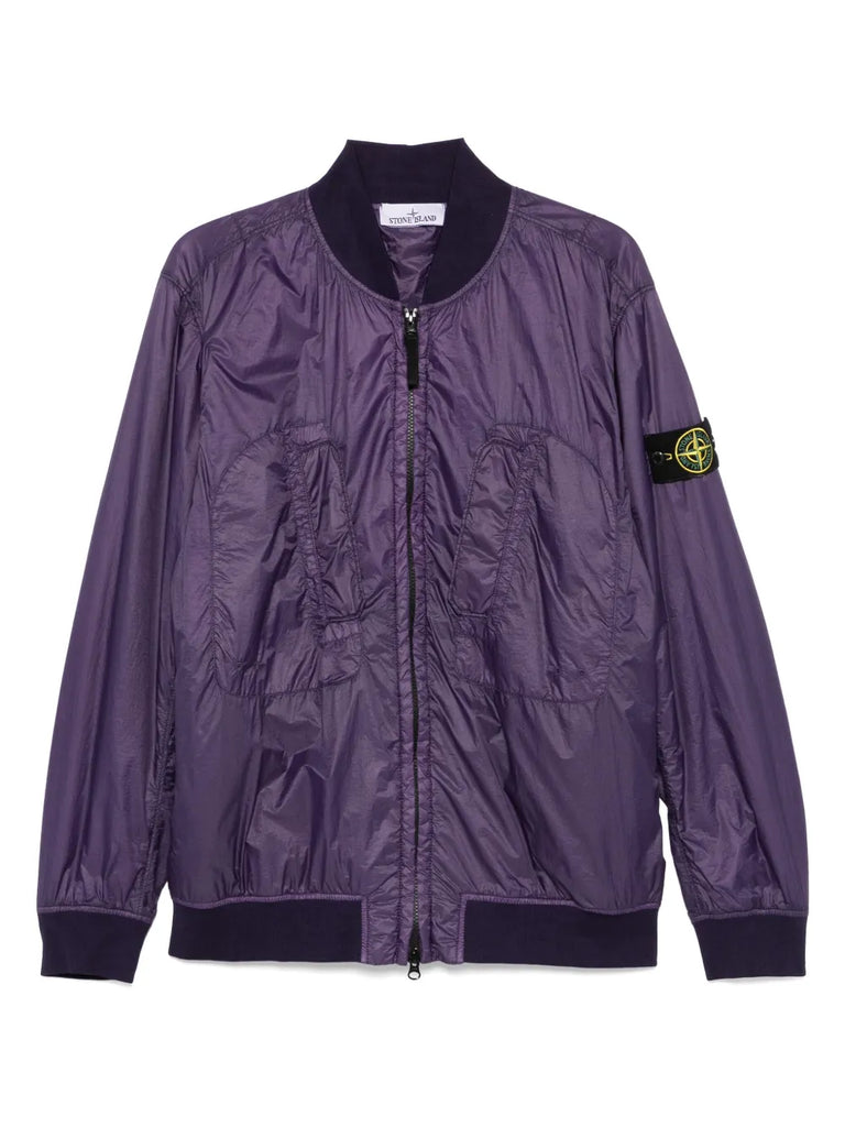logo-patch bomber jacket