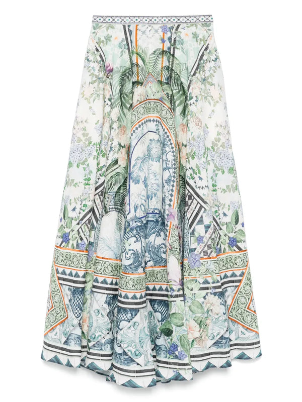 High-waisted maxi skirt