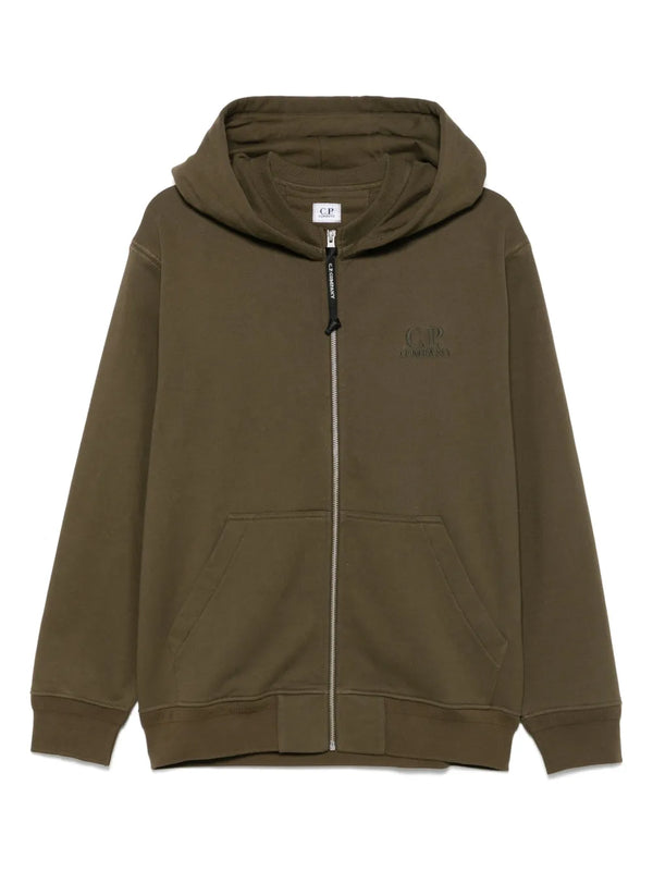 logo-embroidered hoodie