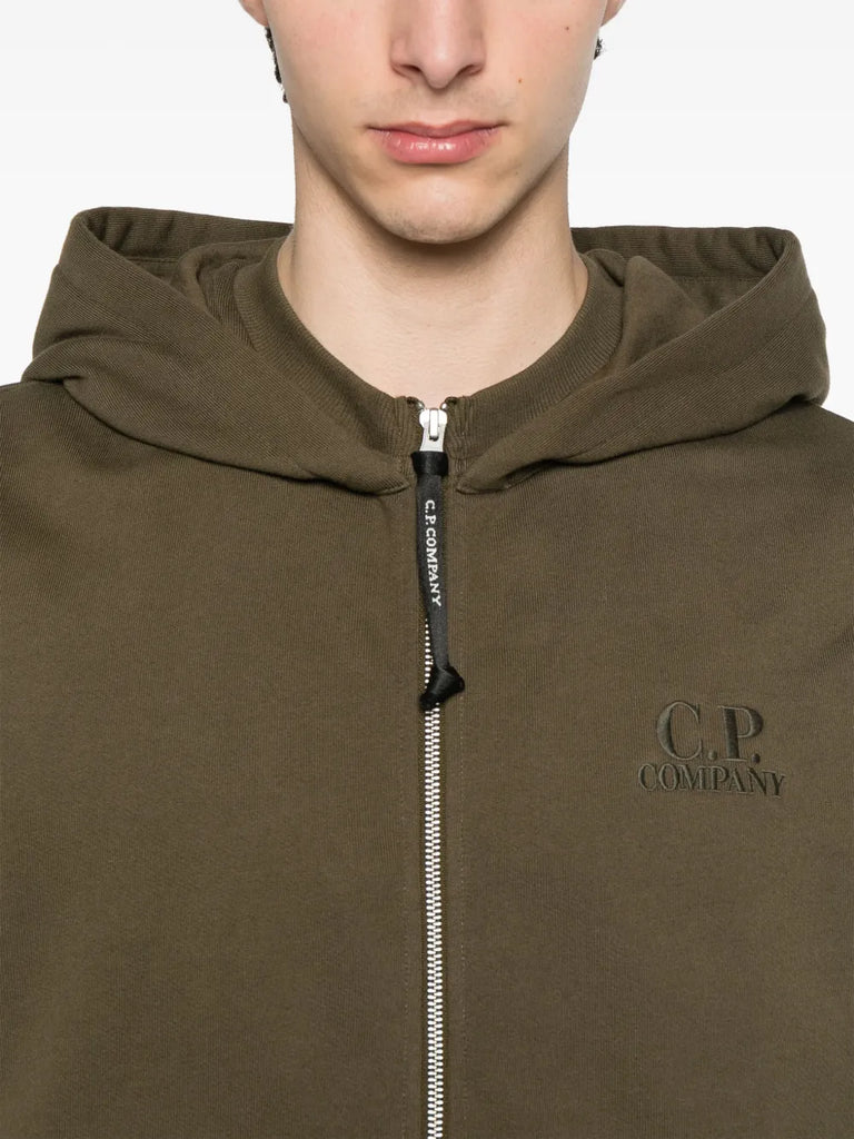 logo-embroidered hoodie