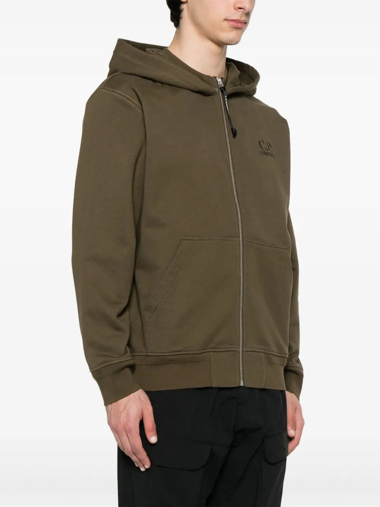 logo-embroidered hoodie