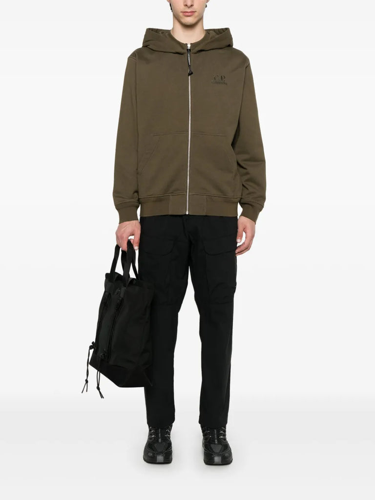 logo-embroidered hoodie