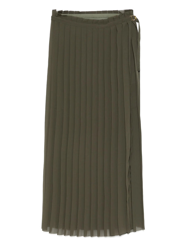 Pleated midi skirt