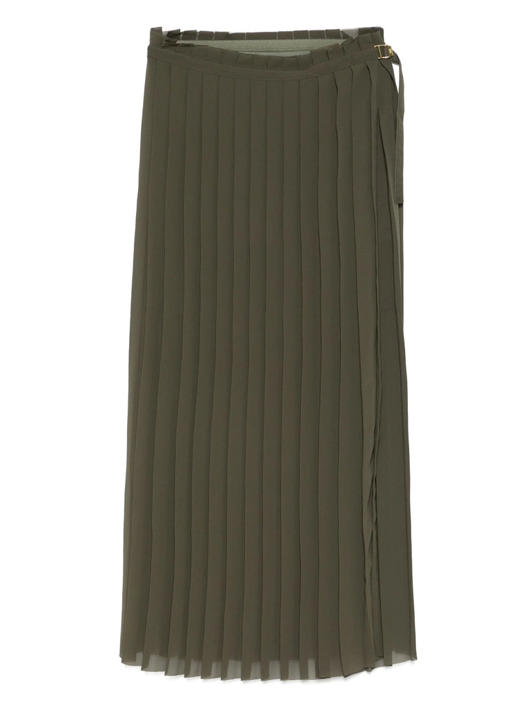 Pleated midi skirt