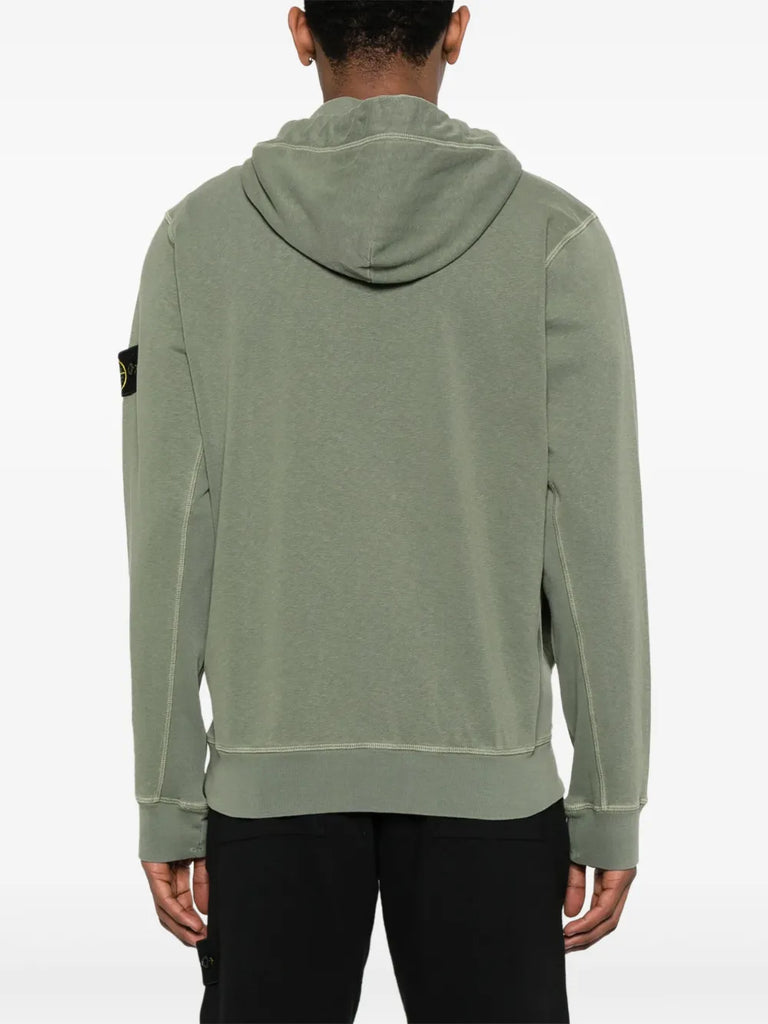 malfilé-cotton fleece hoodie