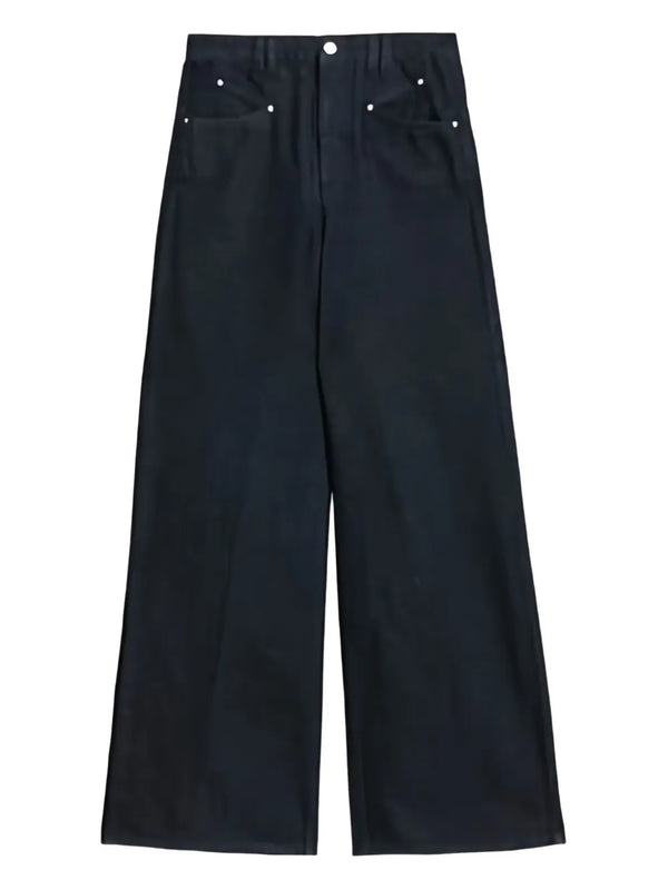 pocket detail wide-leg trousers