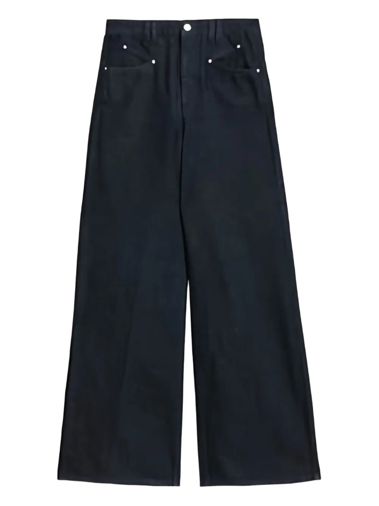 pocket detail wide-leg trousers