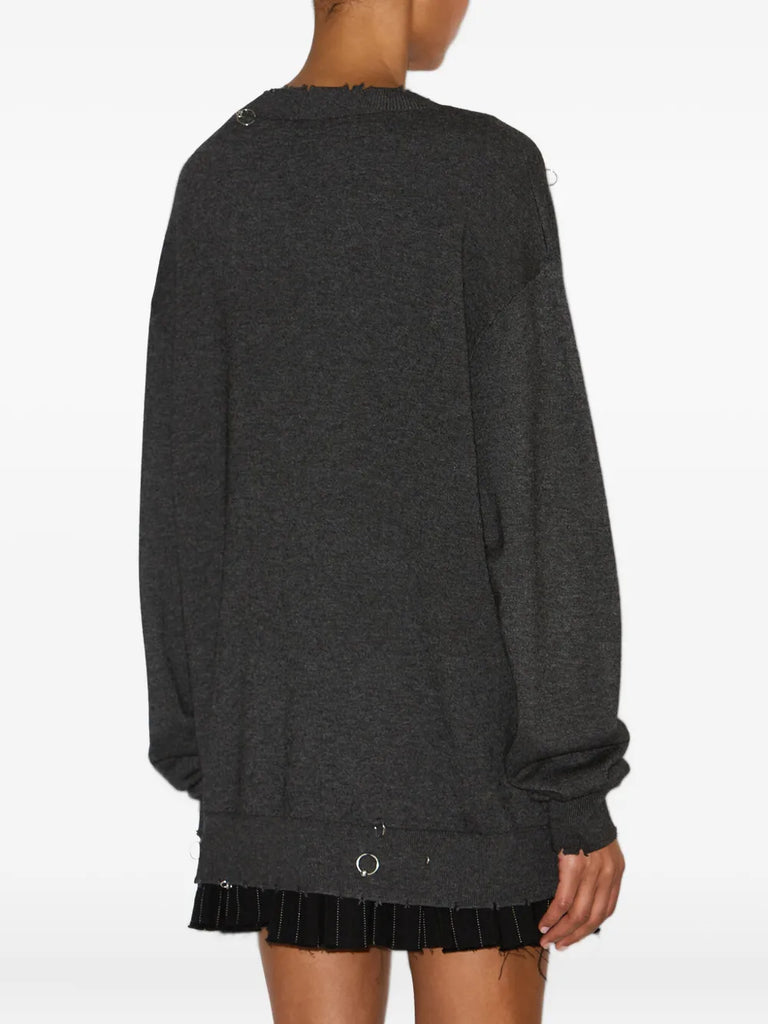 ring-embellished pullover