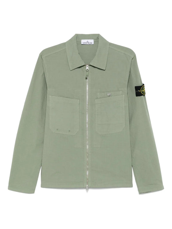 Compass-badge overshirt