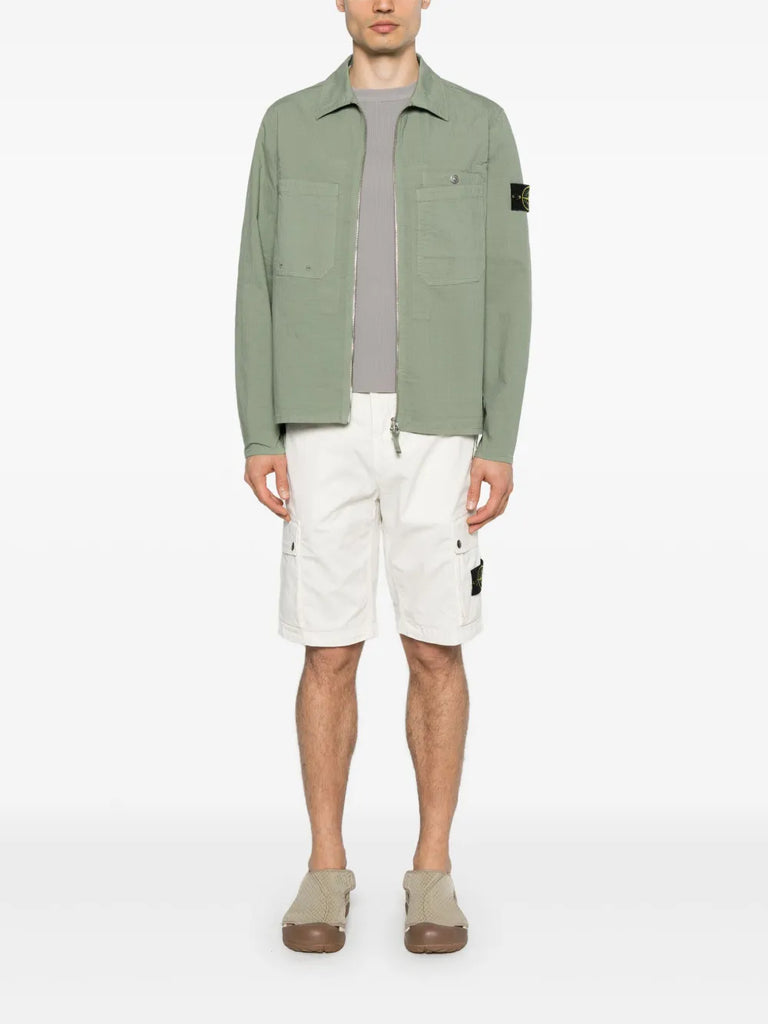 Compass-badge overshirt