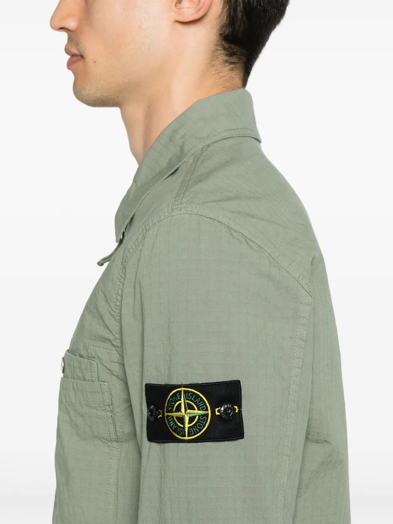 Compass-badge overshirt