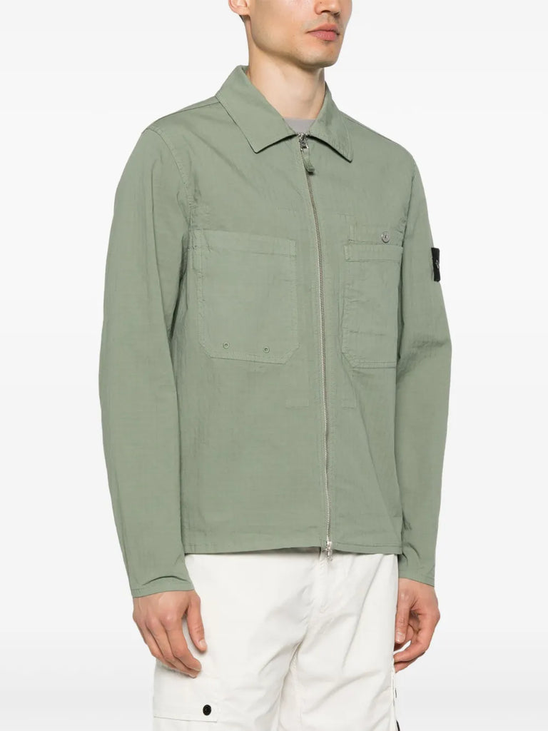 Compass-badge overshirt