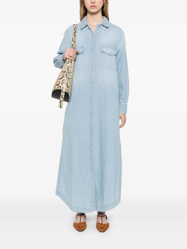 denim maxi dress