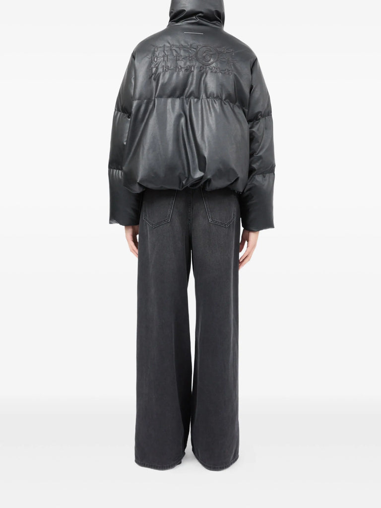 high-neck puffer jacket
