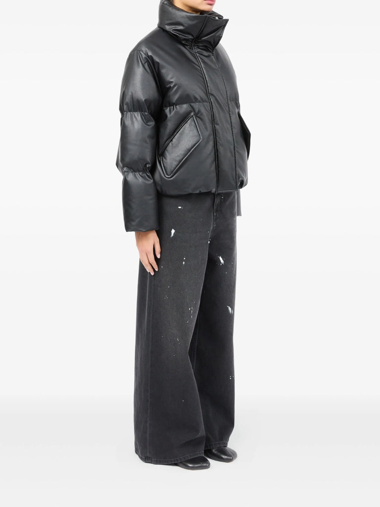 high-neck puffer jacket
