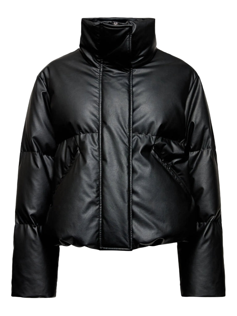high-neck puffer jacket