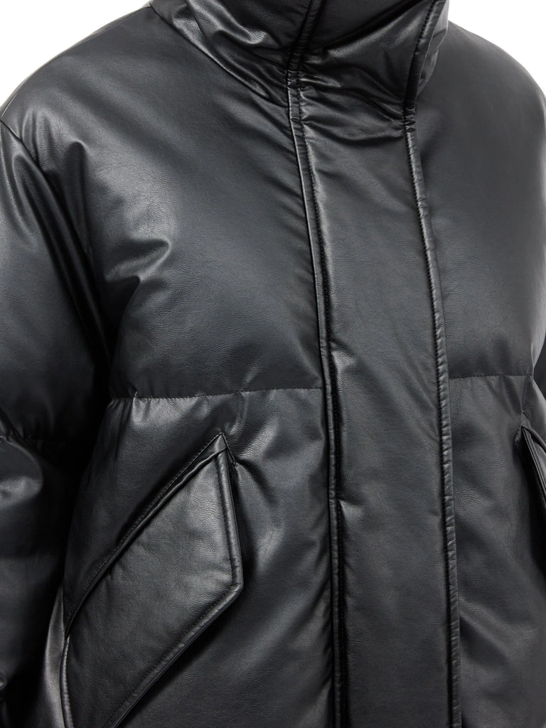 high-neck puffer jacket