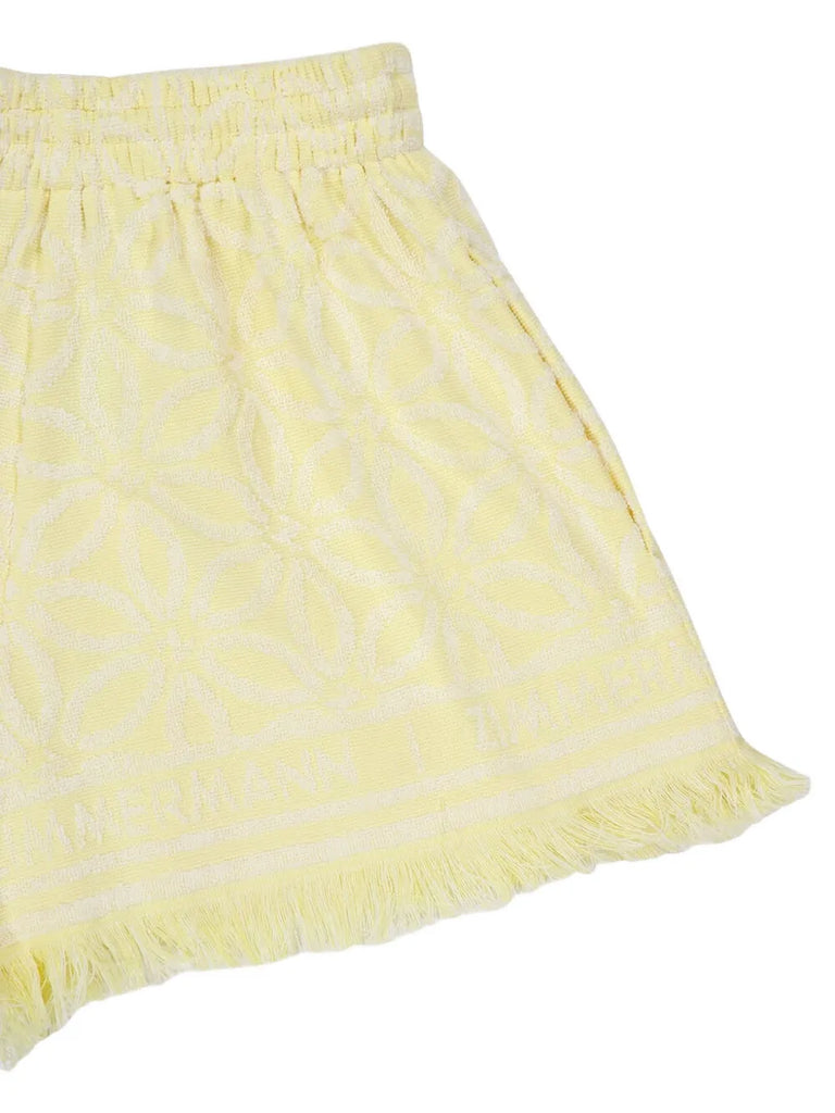 Coco fringed jacquard shorts