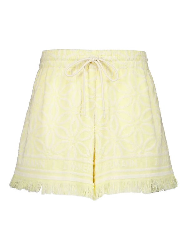Coco fringed jacquard shorts