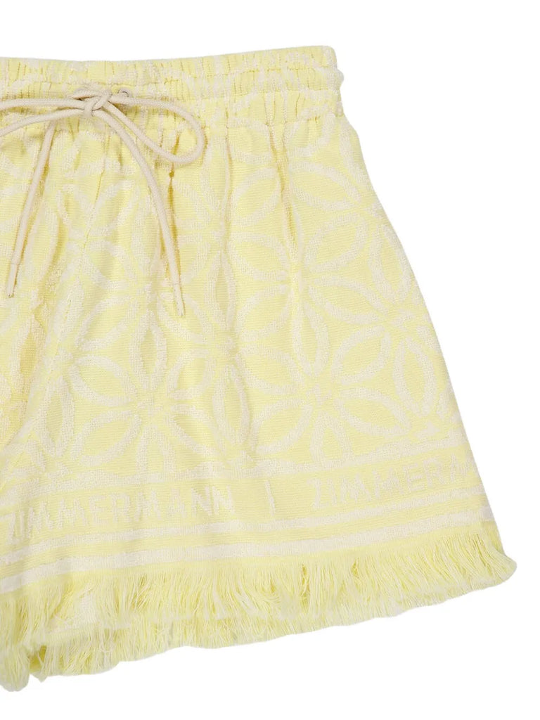 Coco fringed jacquard shorts