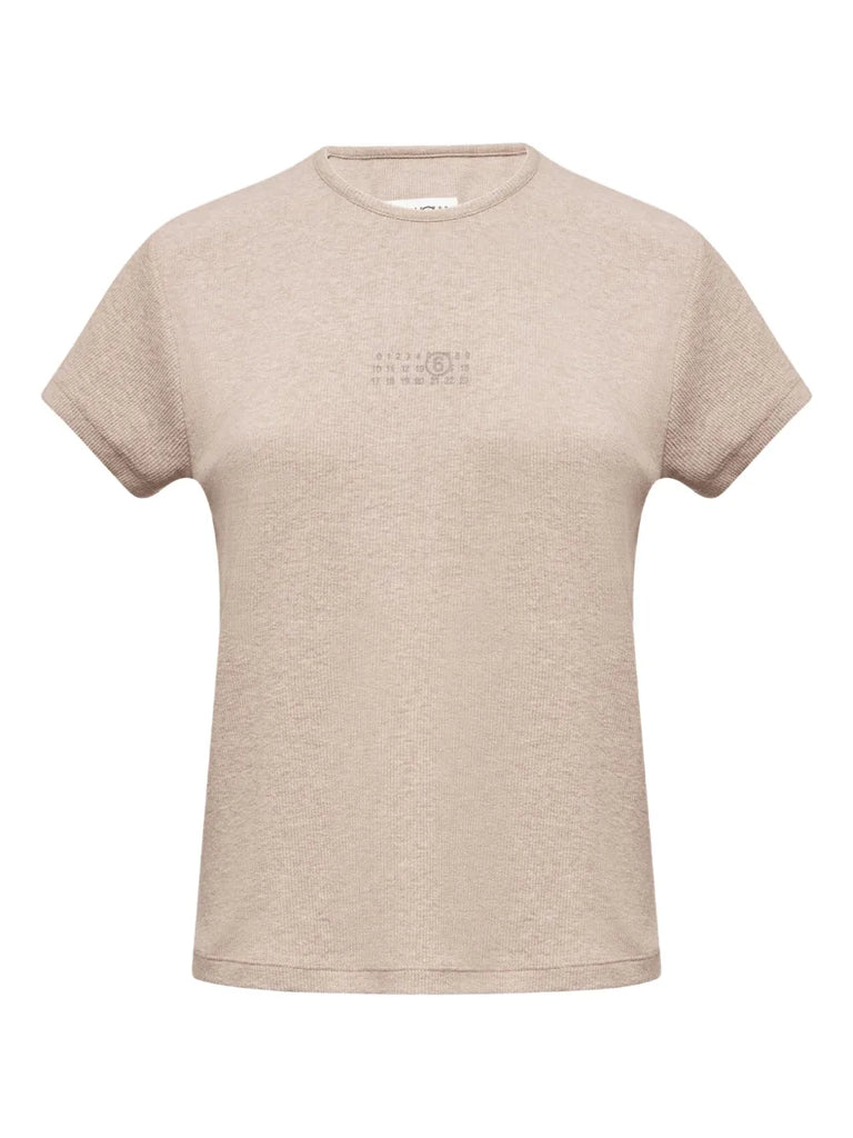Numbers-print T-shirt