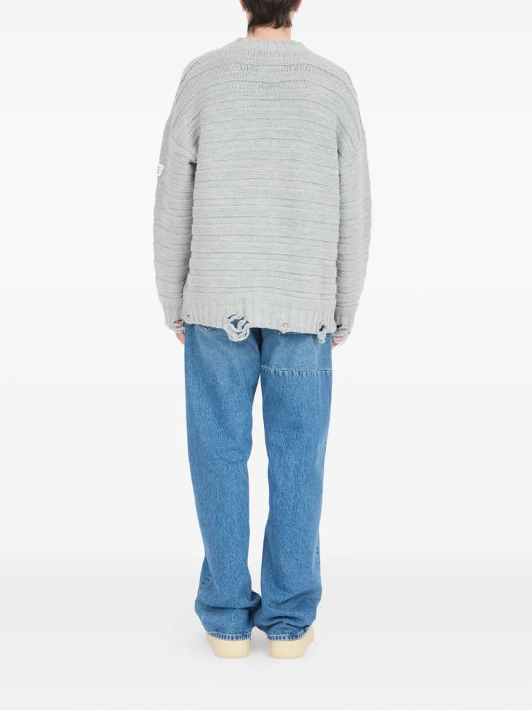 ribbed button-up cardigan