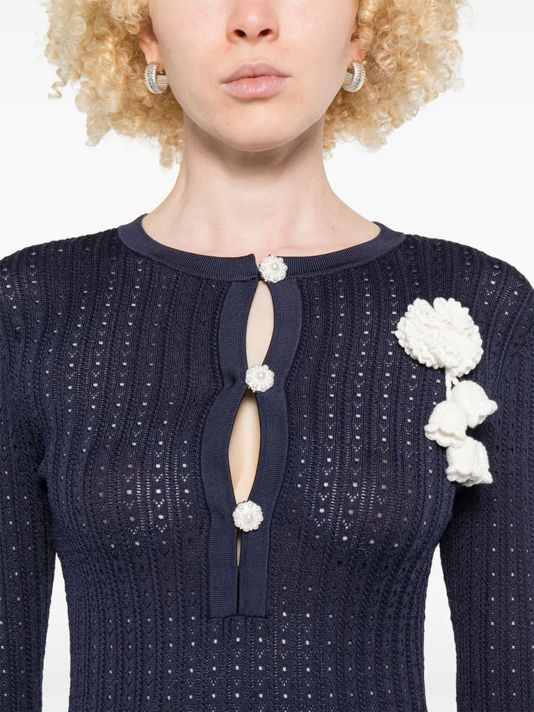 crochet-knit dress