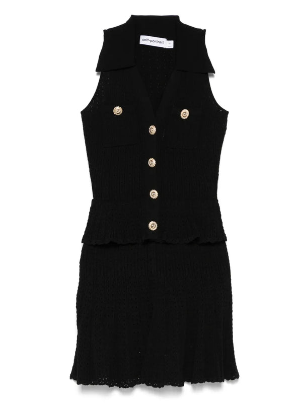 pointelle-knit dress