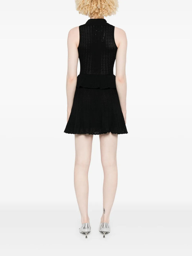 pointelle-knit dress