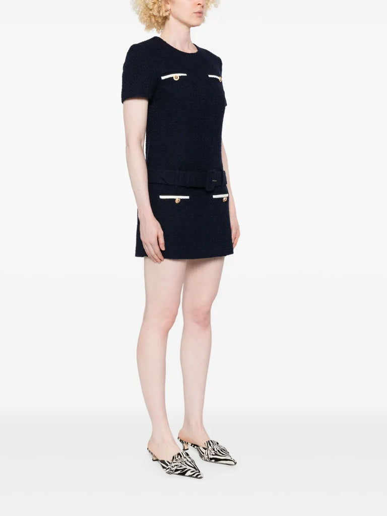 bouclé mini dress
