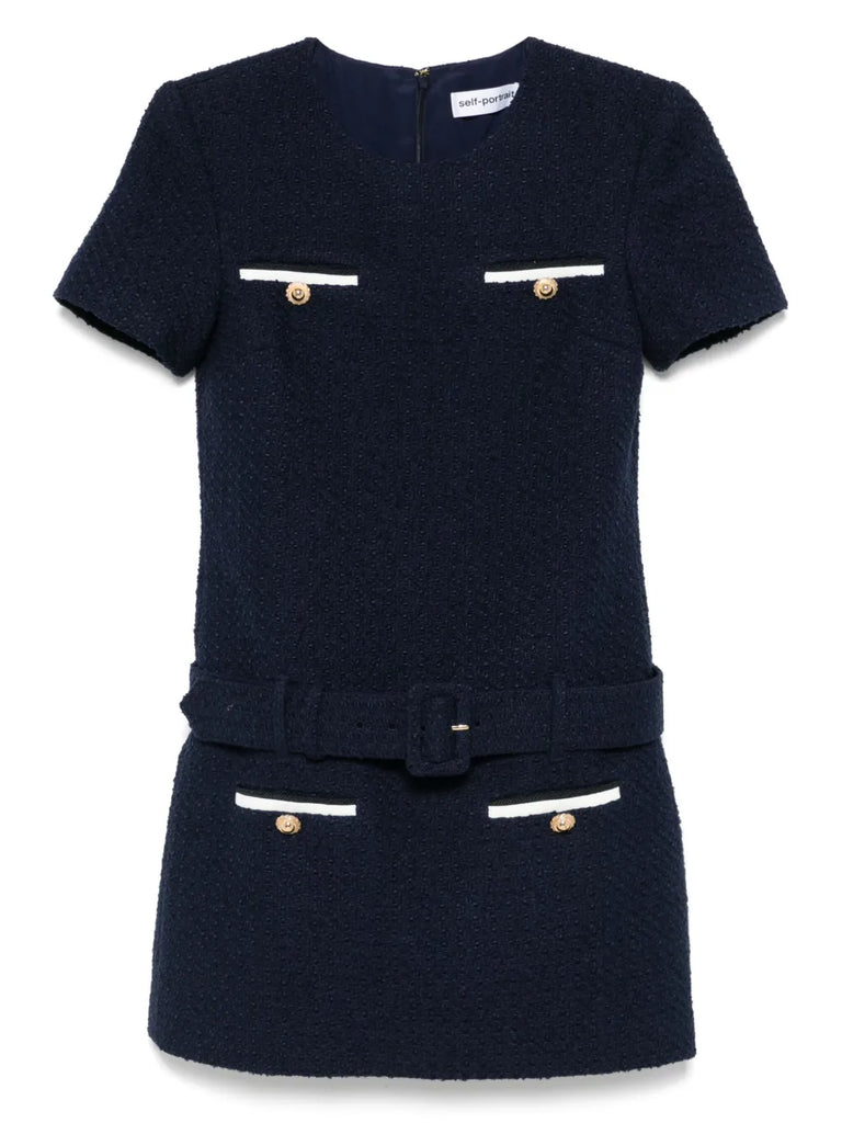 bouclé mini dress