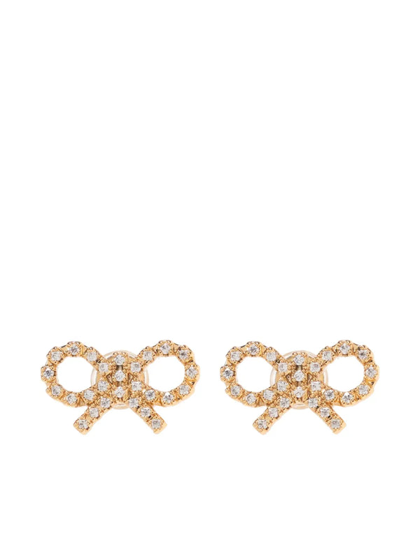 micro bow-shaped earrings
