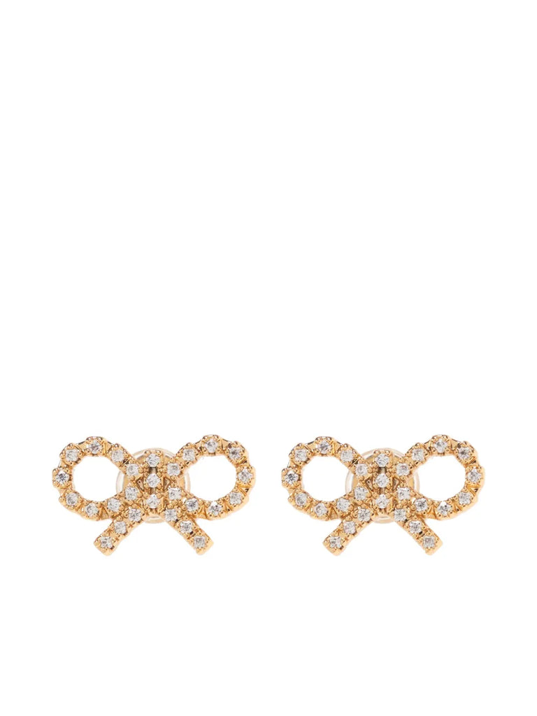 micro bow-shaped earrings