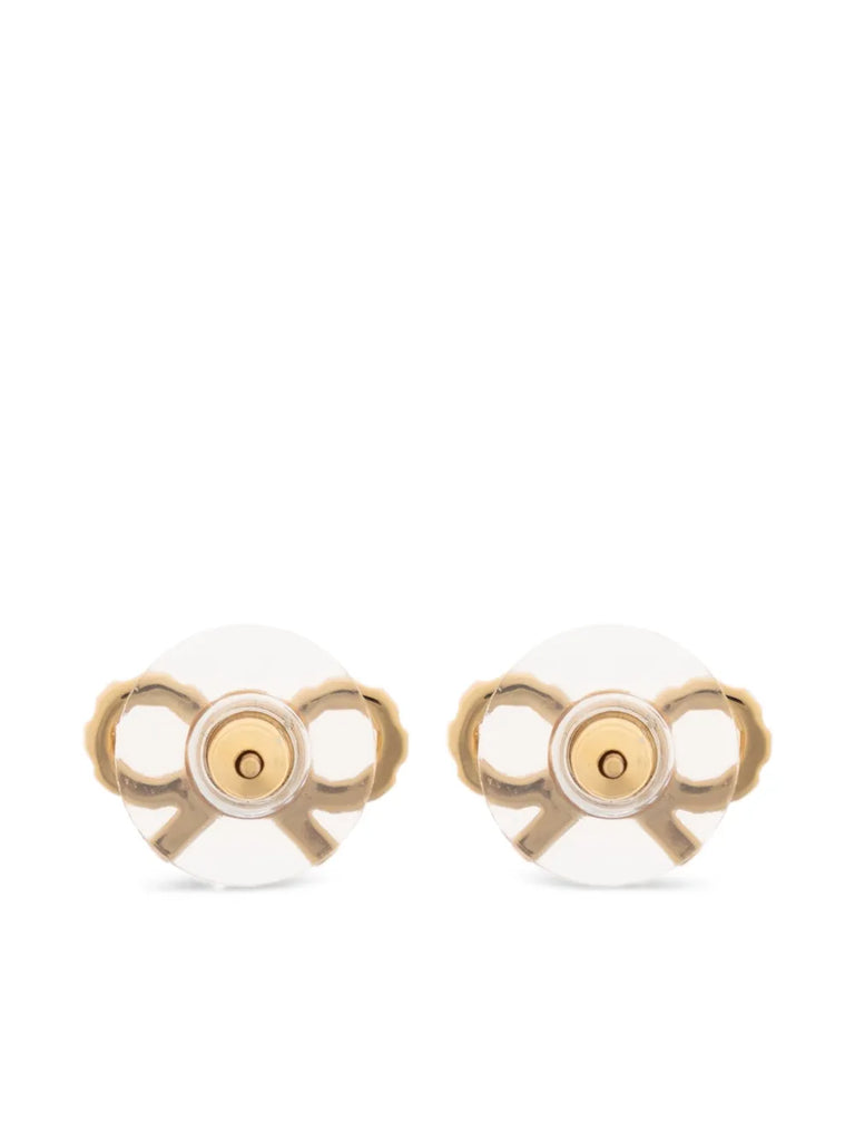 micro bow-shaped earrings