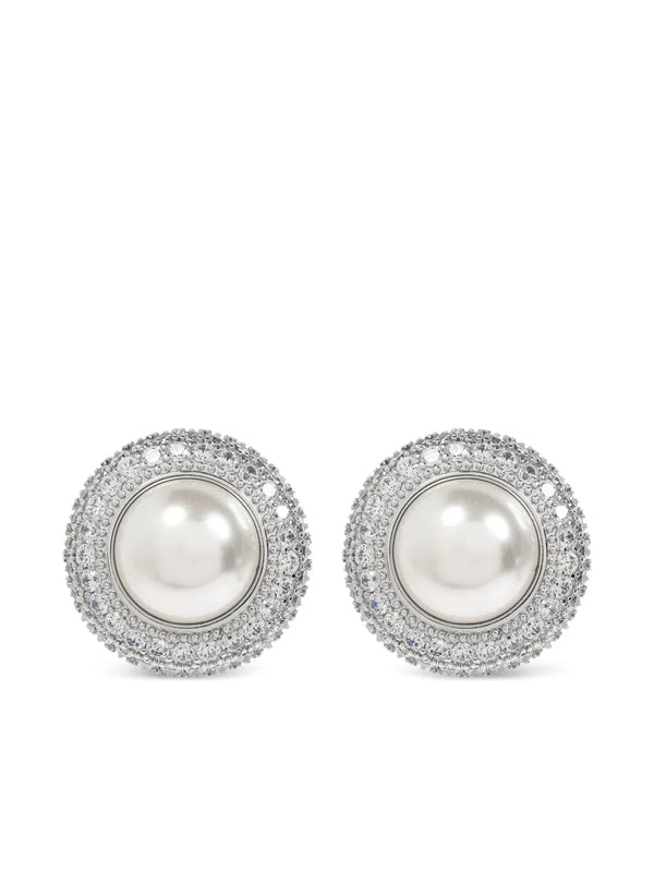 crystal-embellished stud earrings