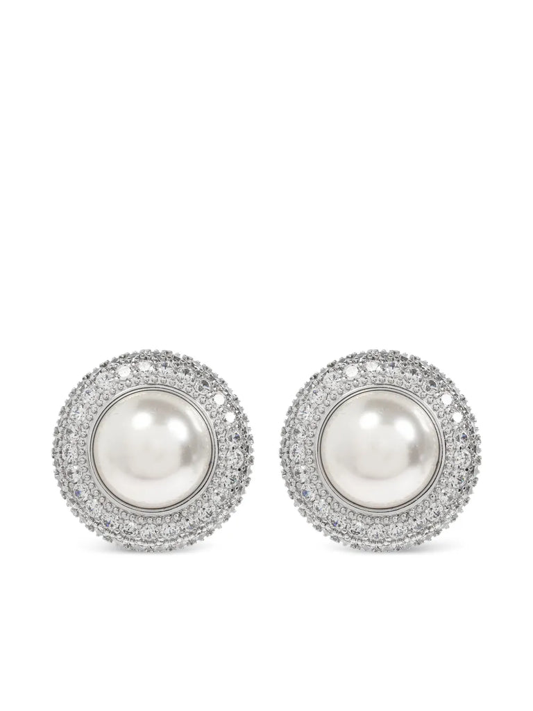 crystal-embellished stud earrings