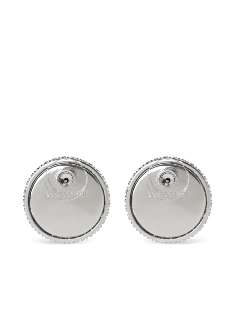 crystal-embellished stud earrings